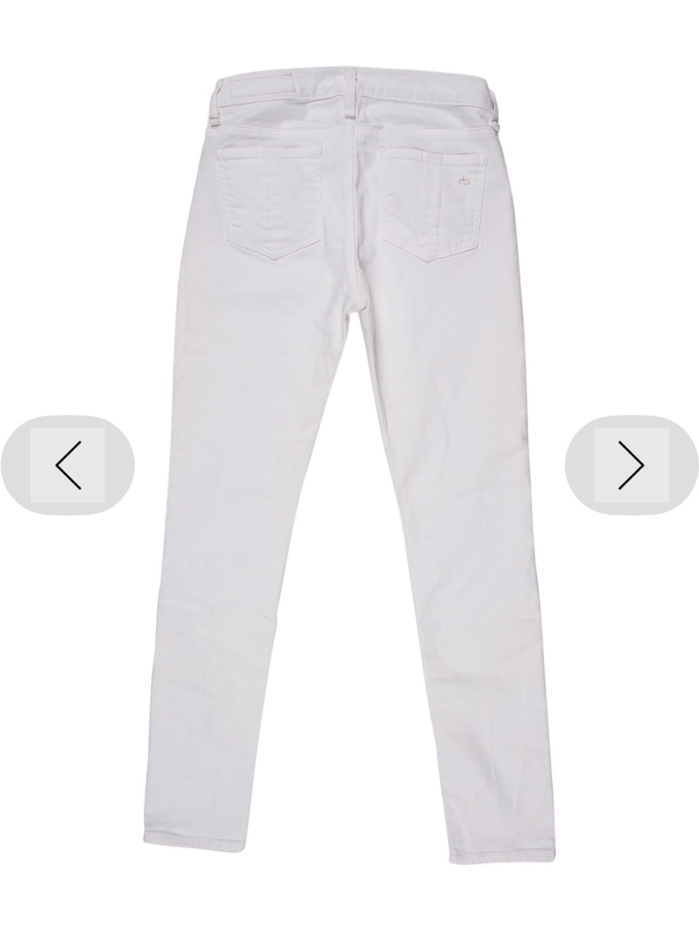 rag & bone White Skinny Jeans - Low Rise Sz 26 - Picture 3 of 6